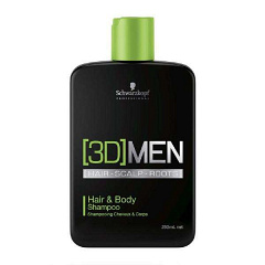 Schwarzkopf Professional&nbsp;&nbsp;|&nbsp;&nbsp; ������� ��� ����� � ����  [3D]MEN Hair&Body Shampoo